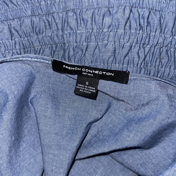 French Connection Blue Flutter Sleeve Midi Sundress - Picture 2 of 5